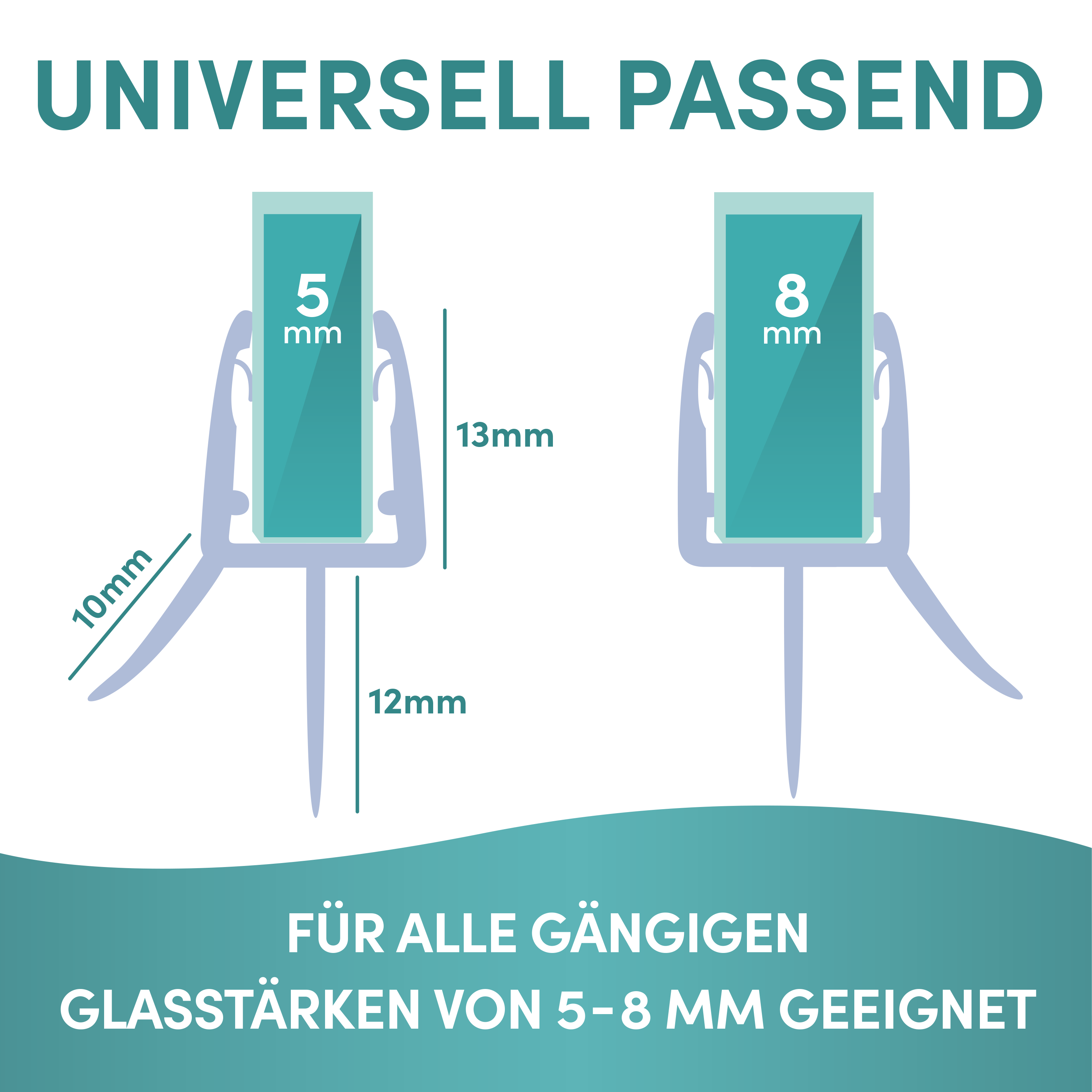 Duschdichtung für Glastüren von 5-8mm